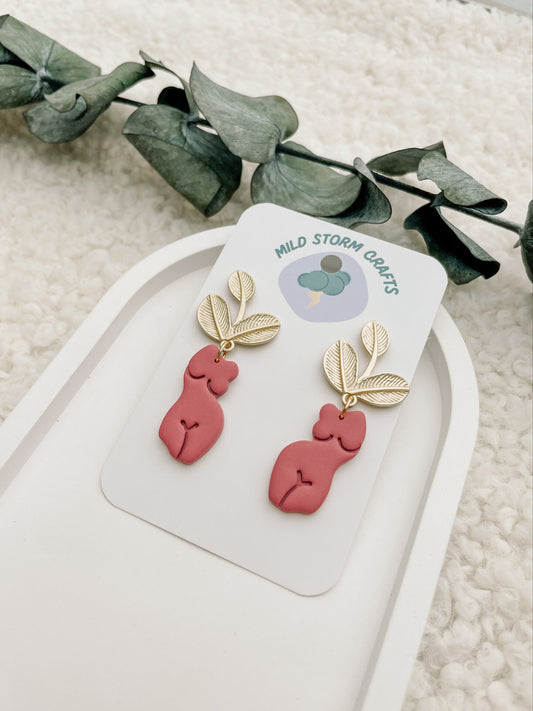 Polymer clay earrings | Lightweight earrings | Female body