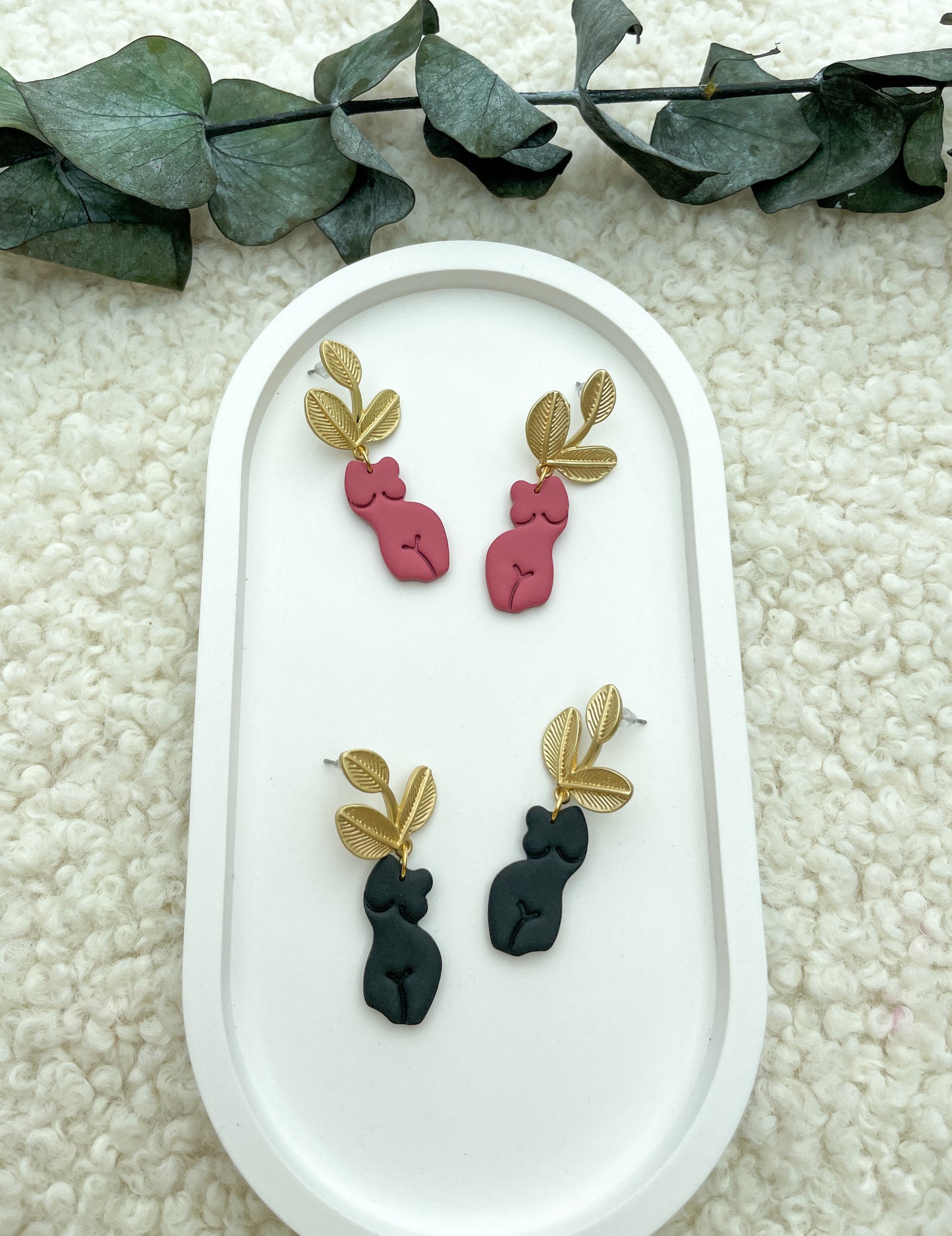 Polymerclay Earrings | Leichte Ohrringe | Frauenkörper