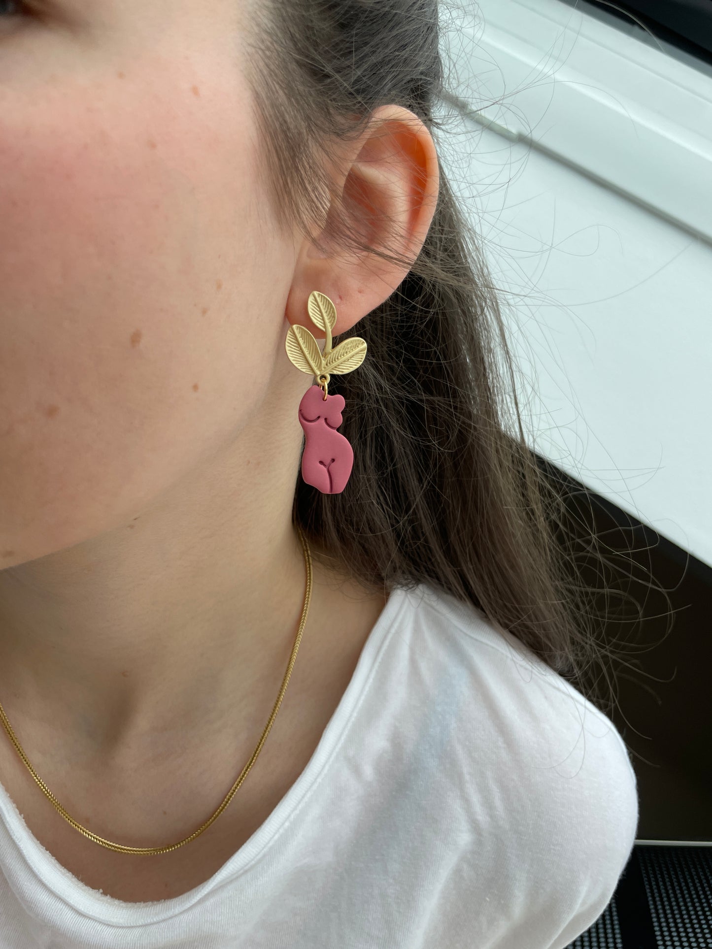 Polymerclay Earrings | Leichte Ohrringe | Frauenkörper