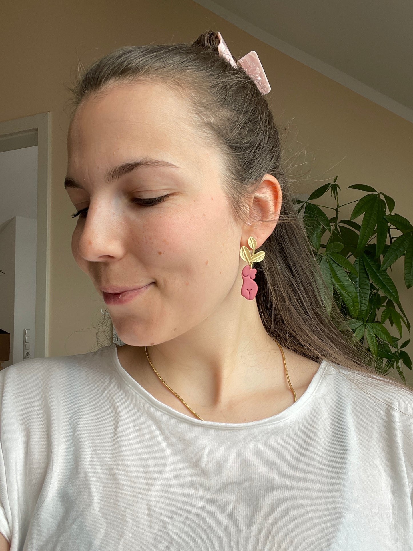 Polymerclay Earrings | Leichte Ohrringe | Frauenkörper