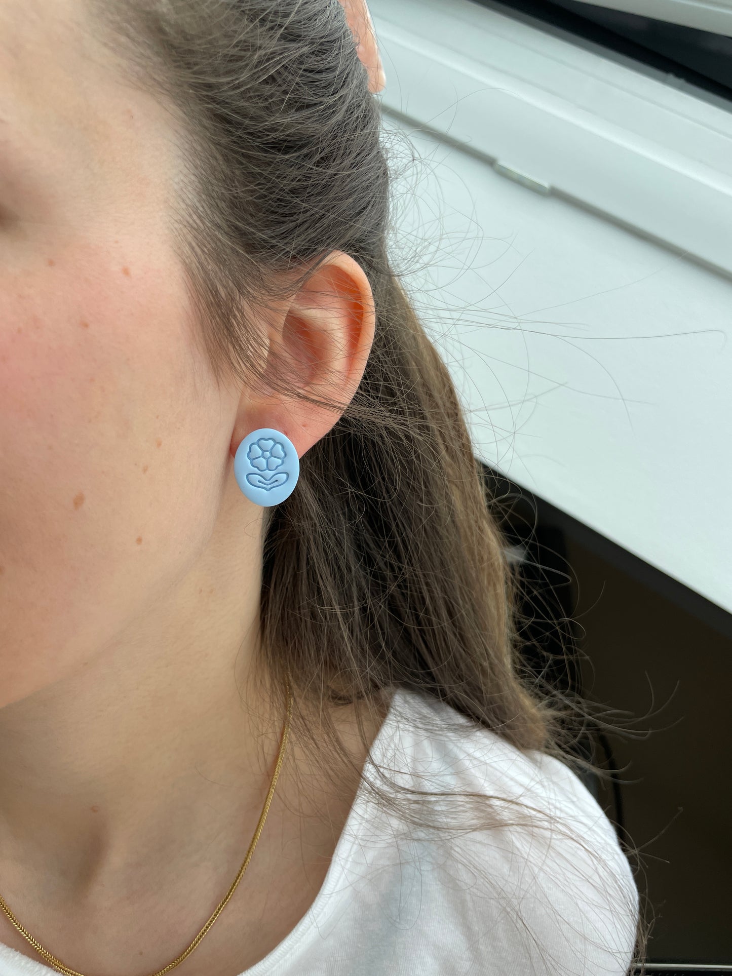 Polymer clay earrings | Lightweight earrings | Small flower studs