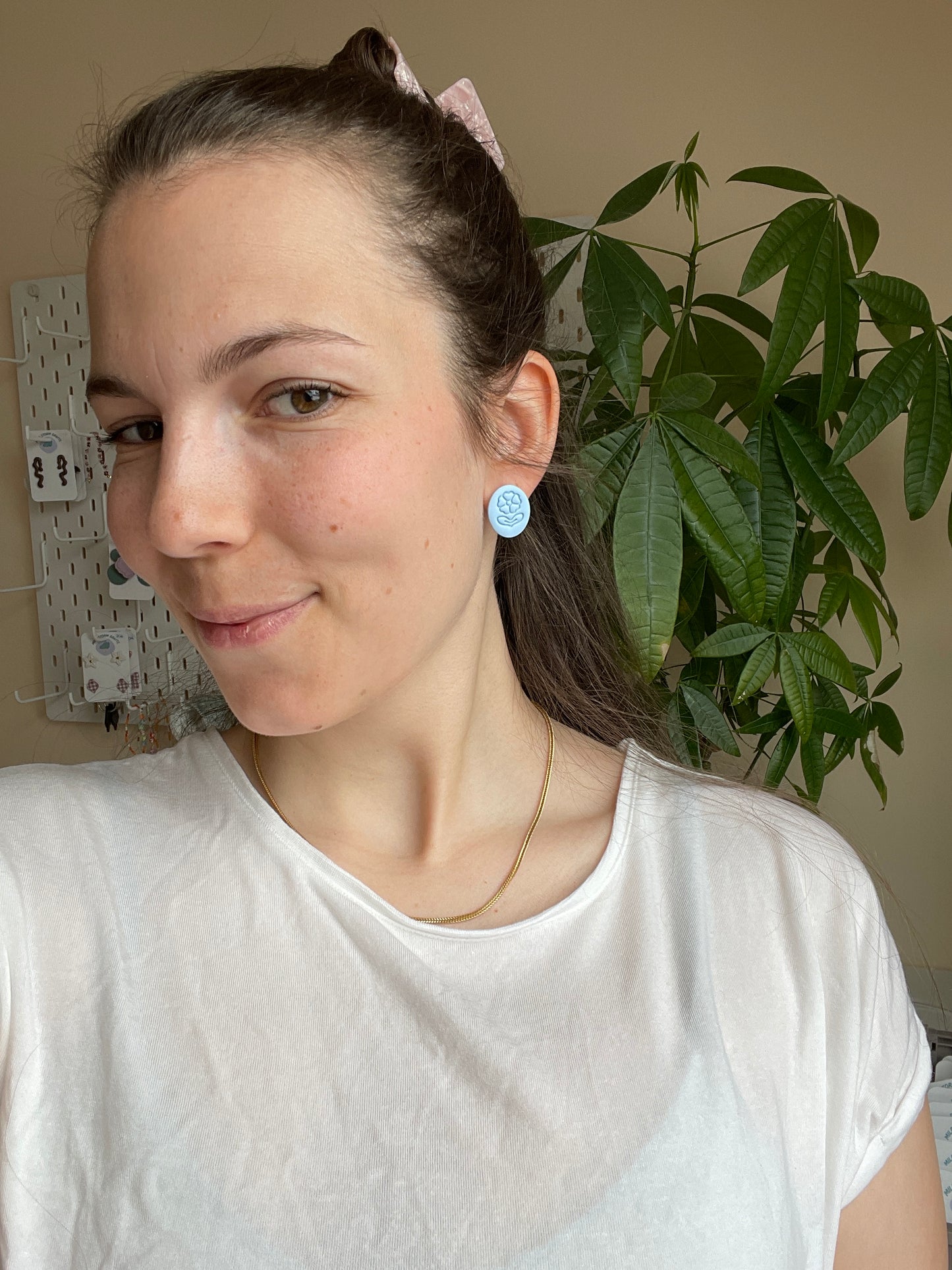 Polymer clay earrings | Lightweight earrings | Small flower studs