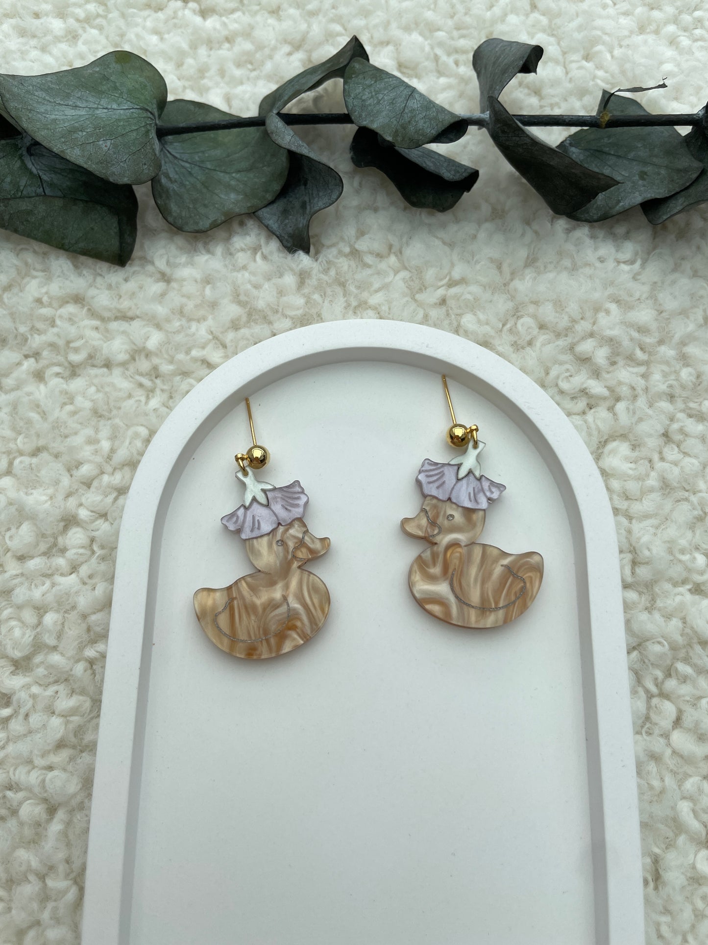 Acrylic Earrings | Lightweight Earrings | Ducks