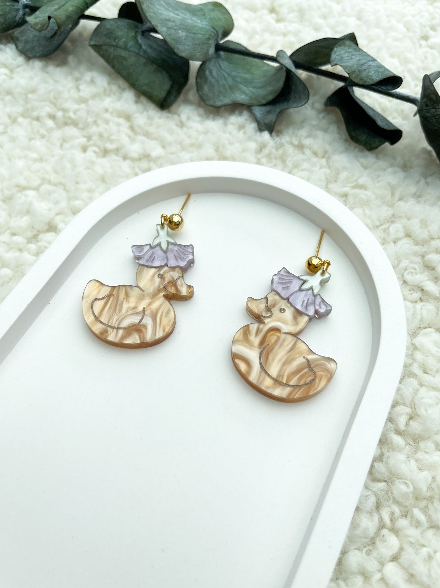 Acrylic Earrings | Lightweight Earrings | Ducks
