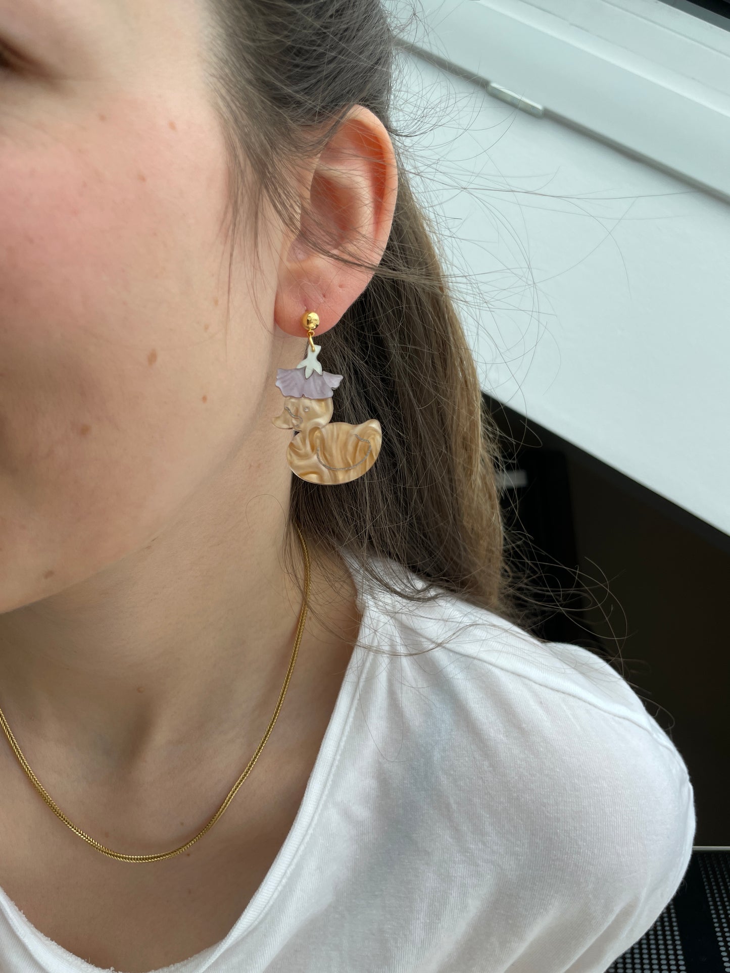 Acrylic Earrings | Lightweight Earrings | Ducks