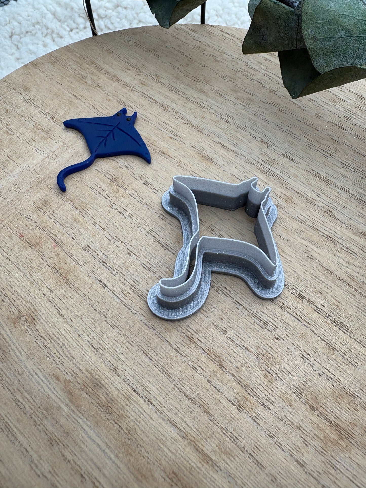 Polymer clay cutter manta ray