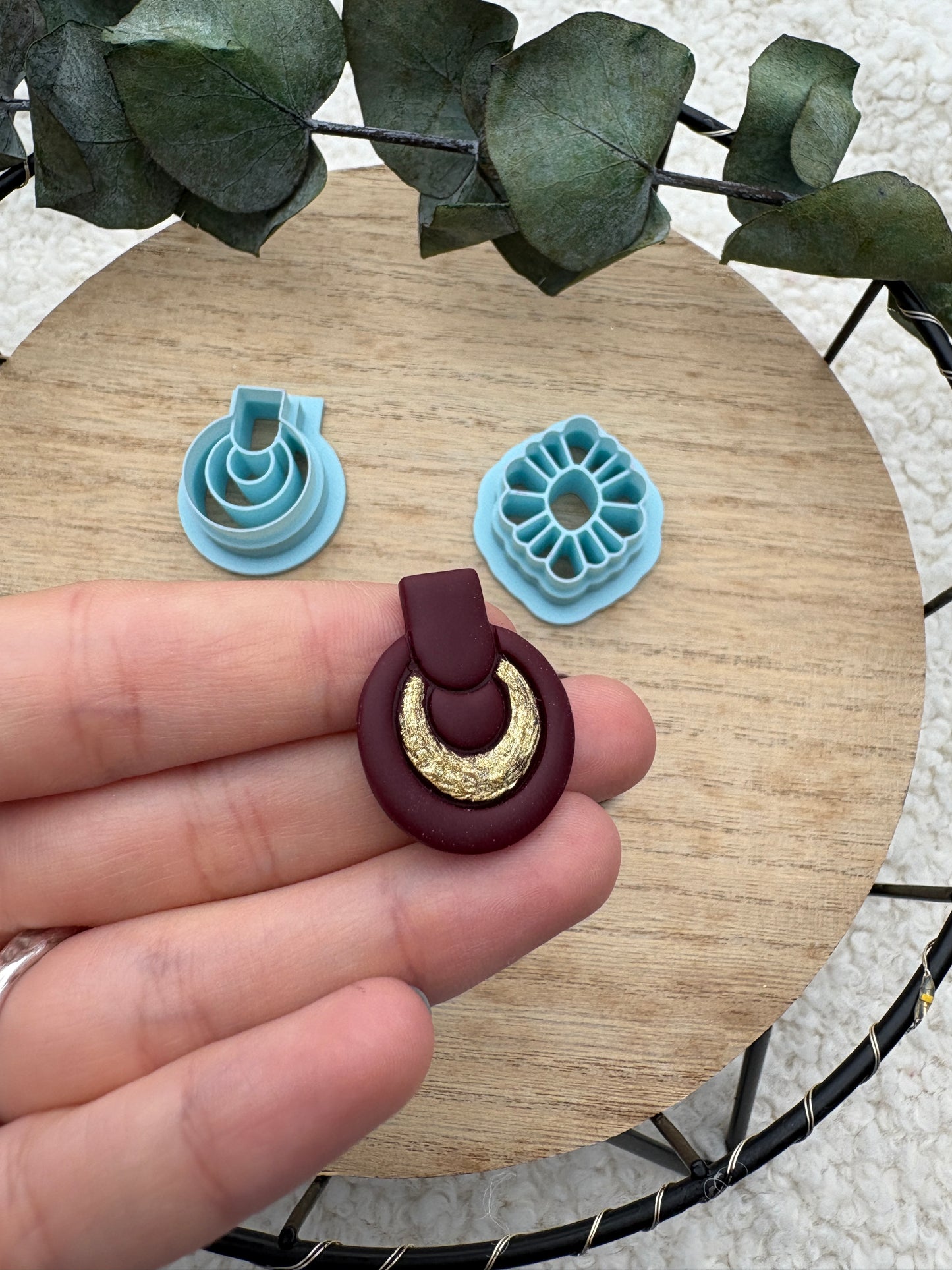 Polymer clay cutter embossing cutter
