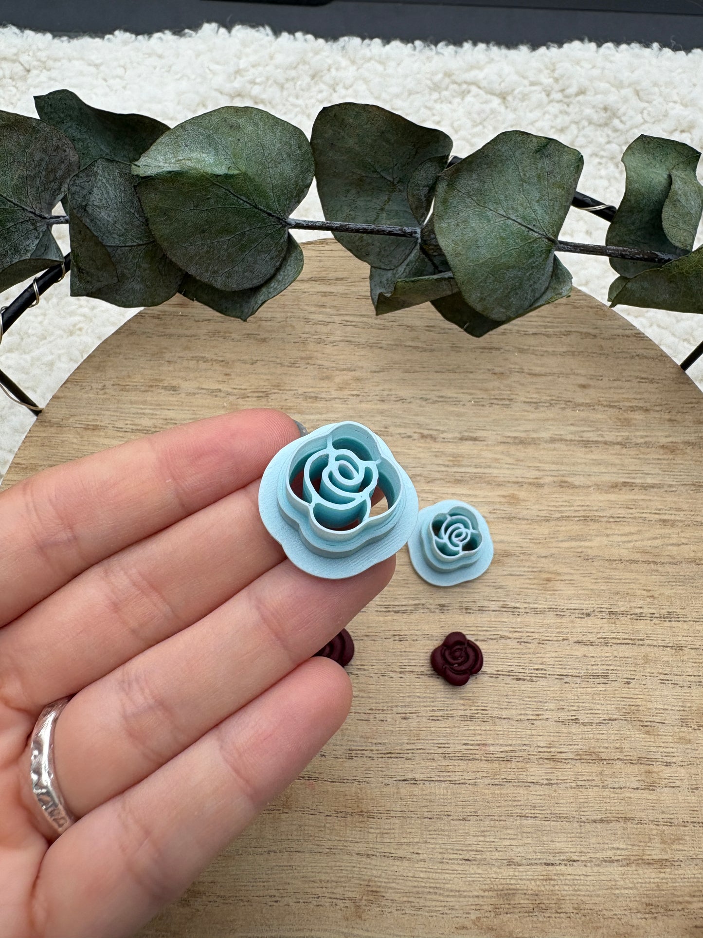 Polymer clay cutter roses