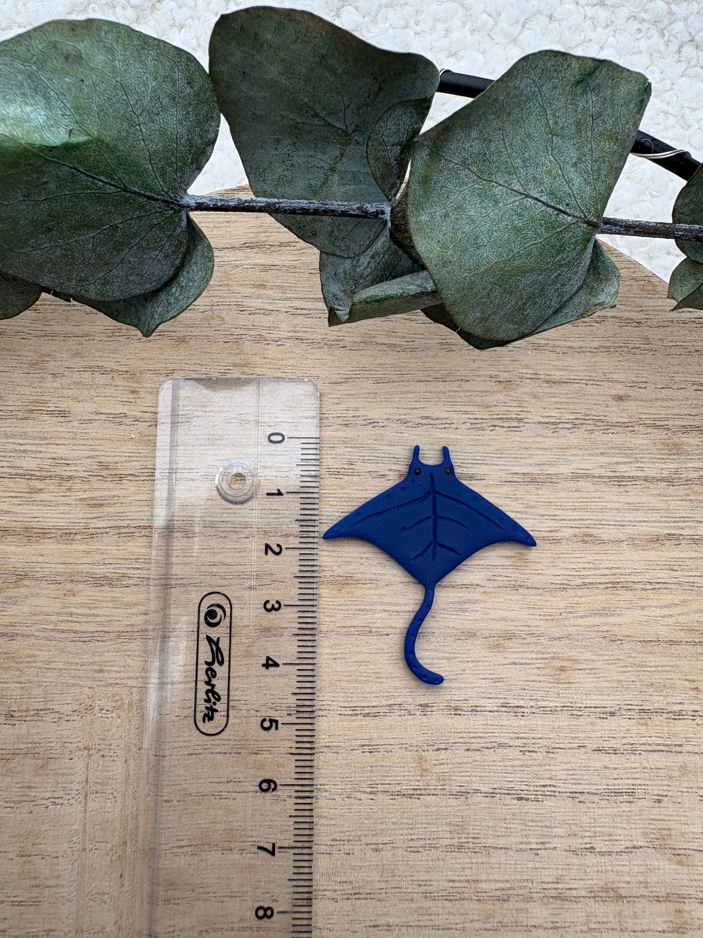 Polymer clay cutter manta ray