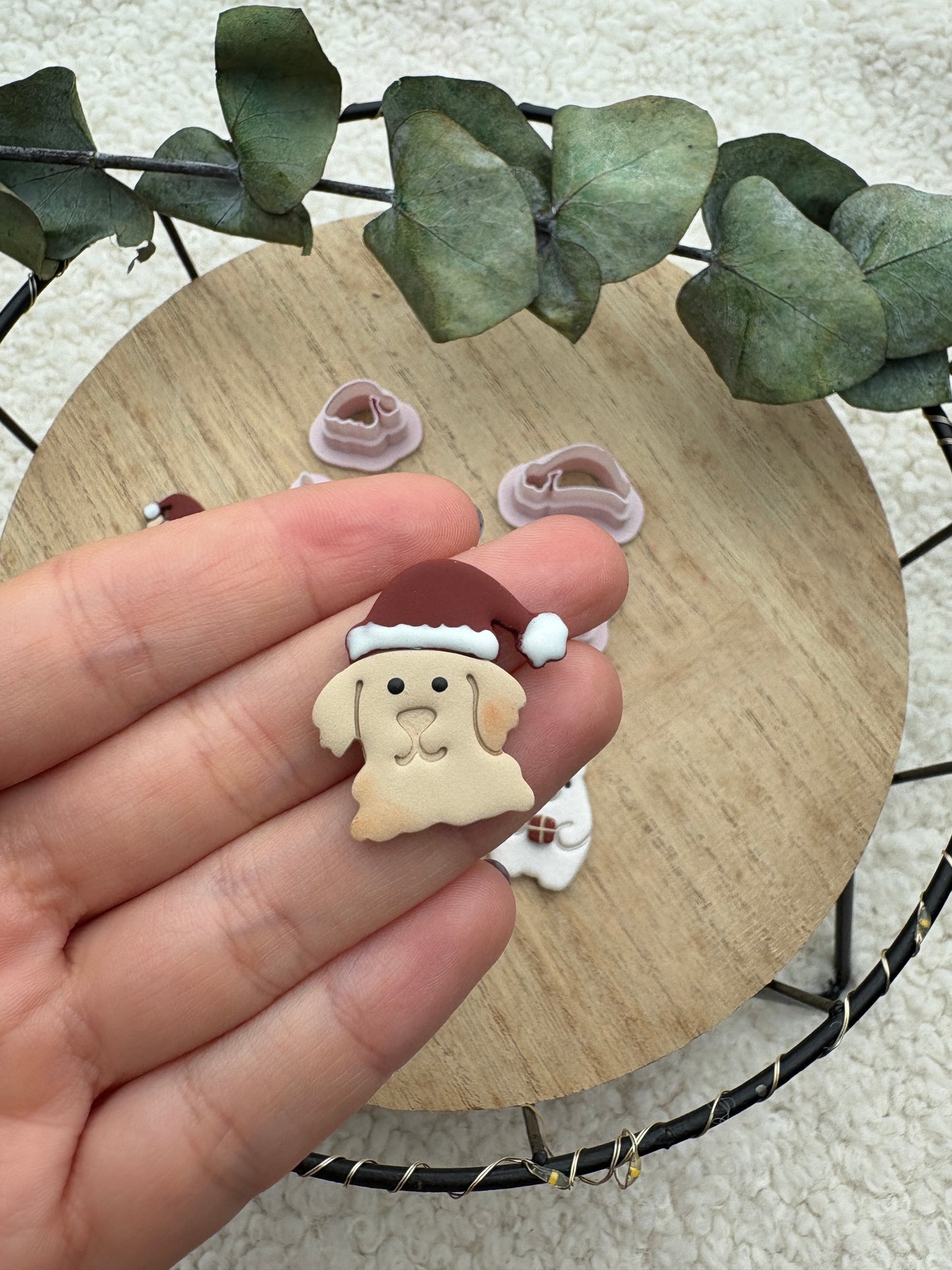 Polymer clay cutter Christmas motif / dog / cat / bear
