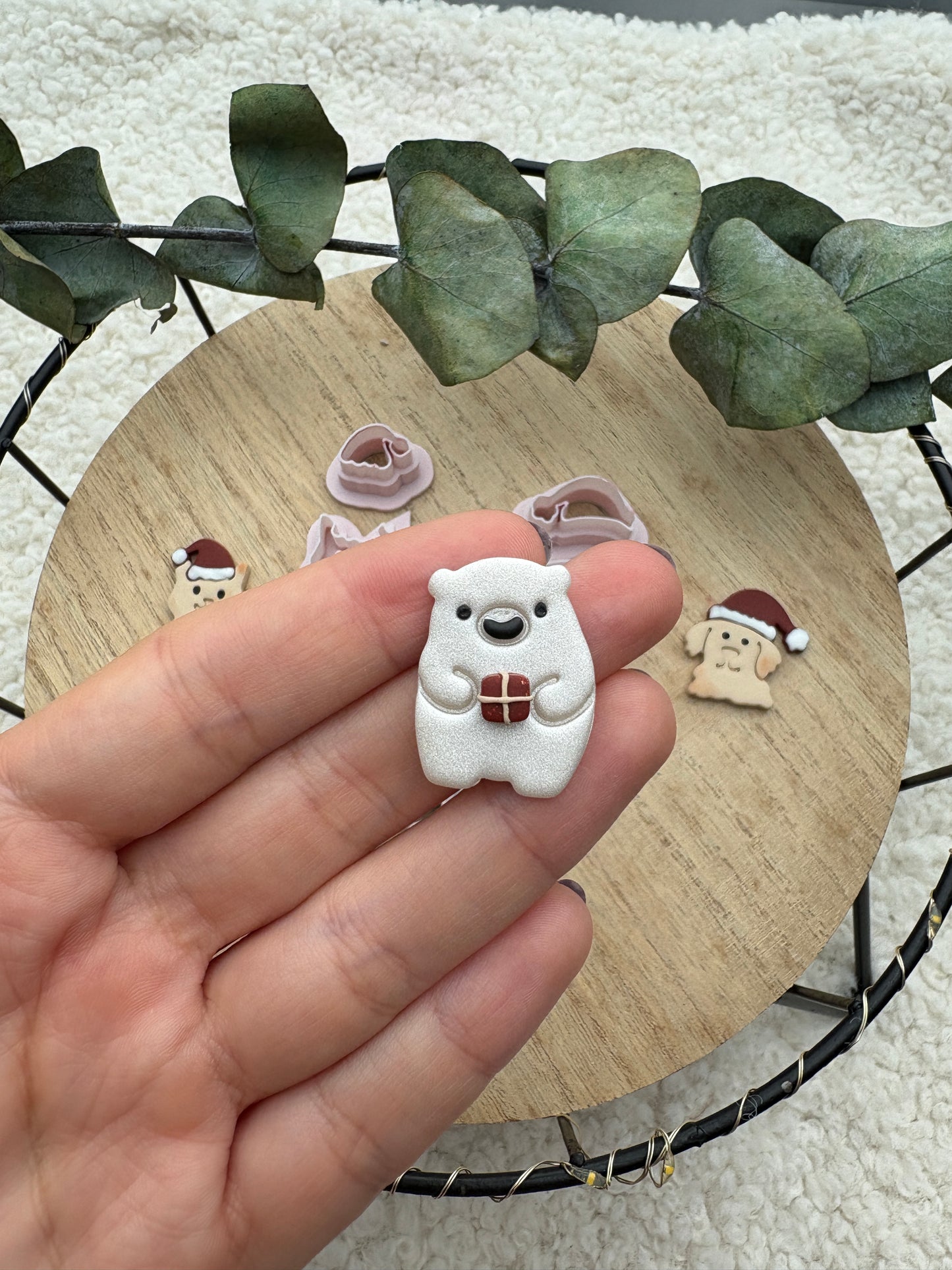 Polymer clay cutter Christmas motif / dog / cat / bear