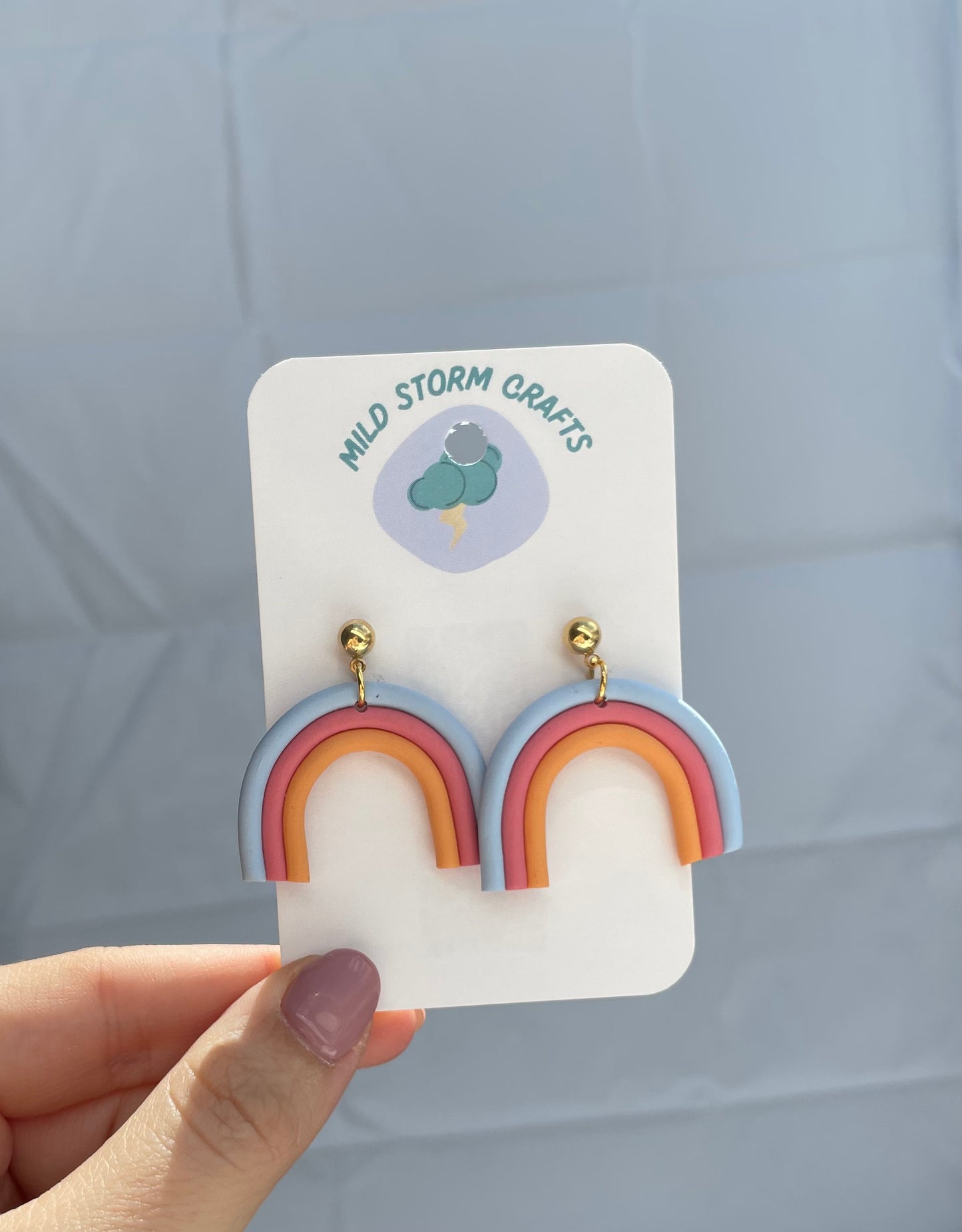 Polymer clay earrings | Happy Rainbows