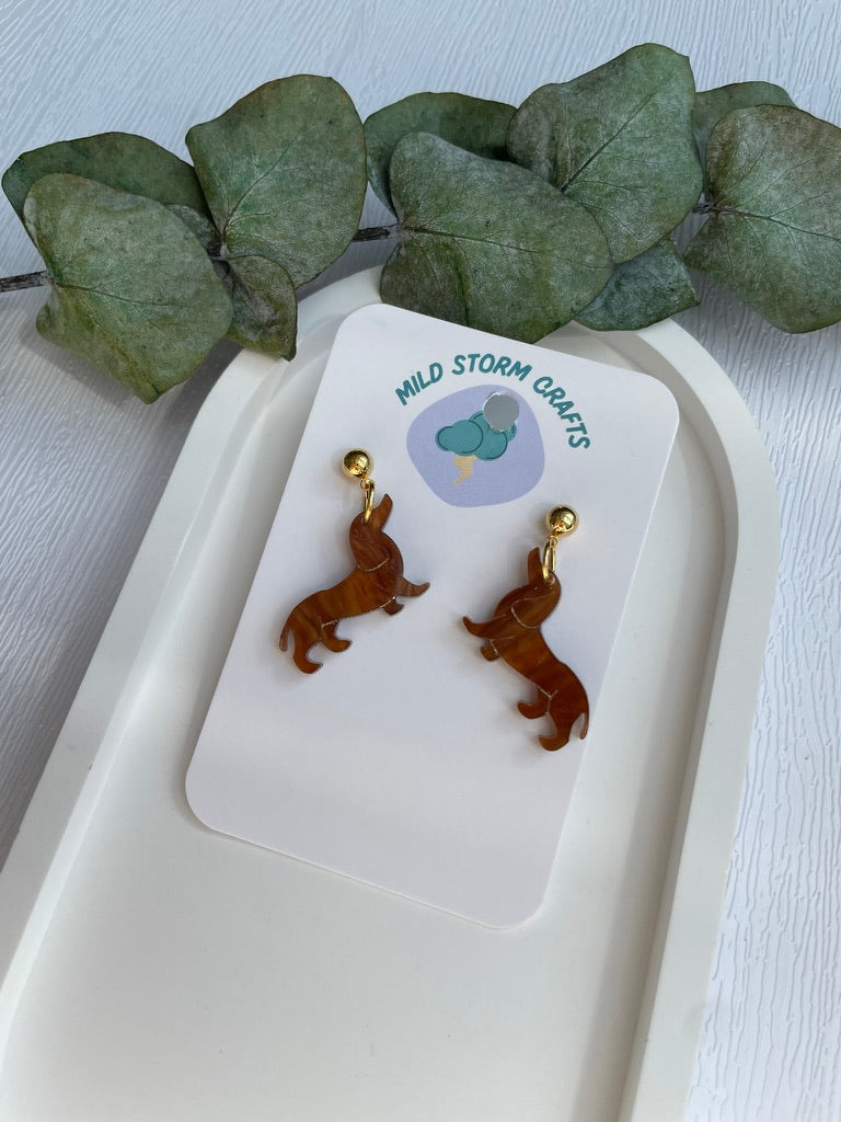 Acrylic Earrings | Dachshunds / Wiener Dogs