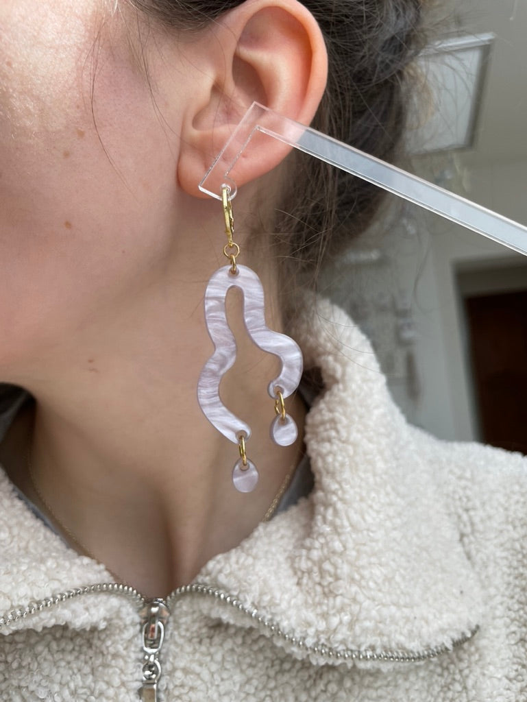 Acrylic Earrings | Wavy Dangles