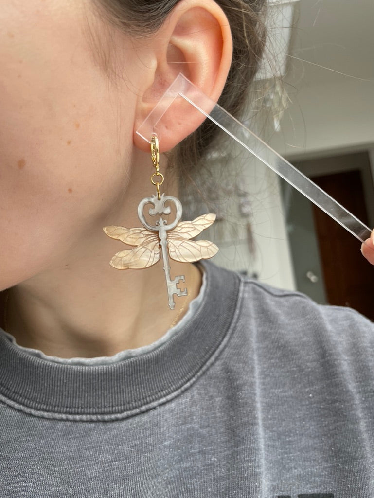 Acrylic Earrings | Wing Key