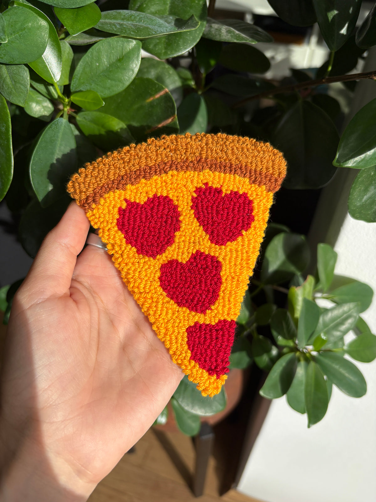Mug Rug  | Tassenteppich Pizza
