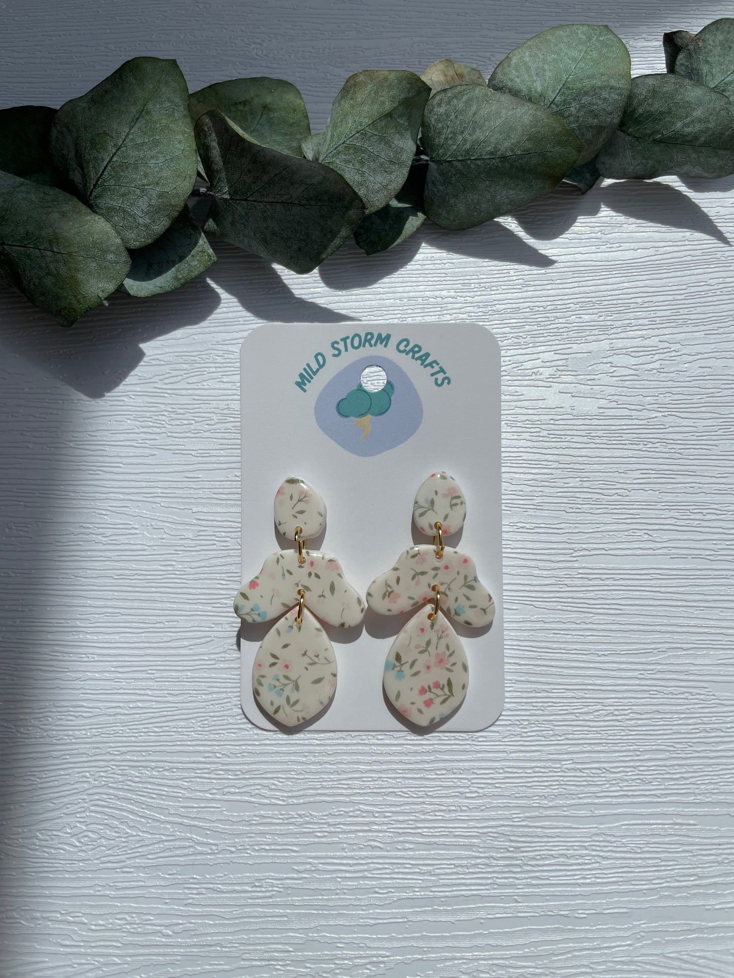 Polymer clay earrings | Summer Flower Prints