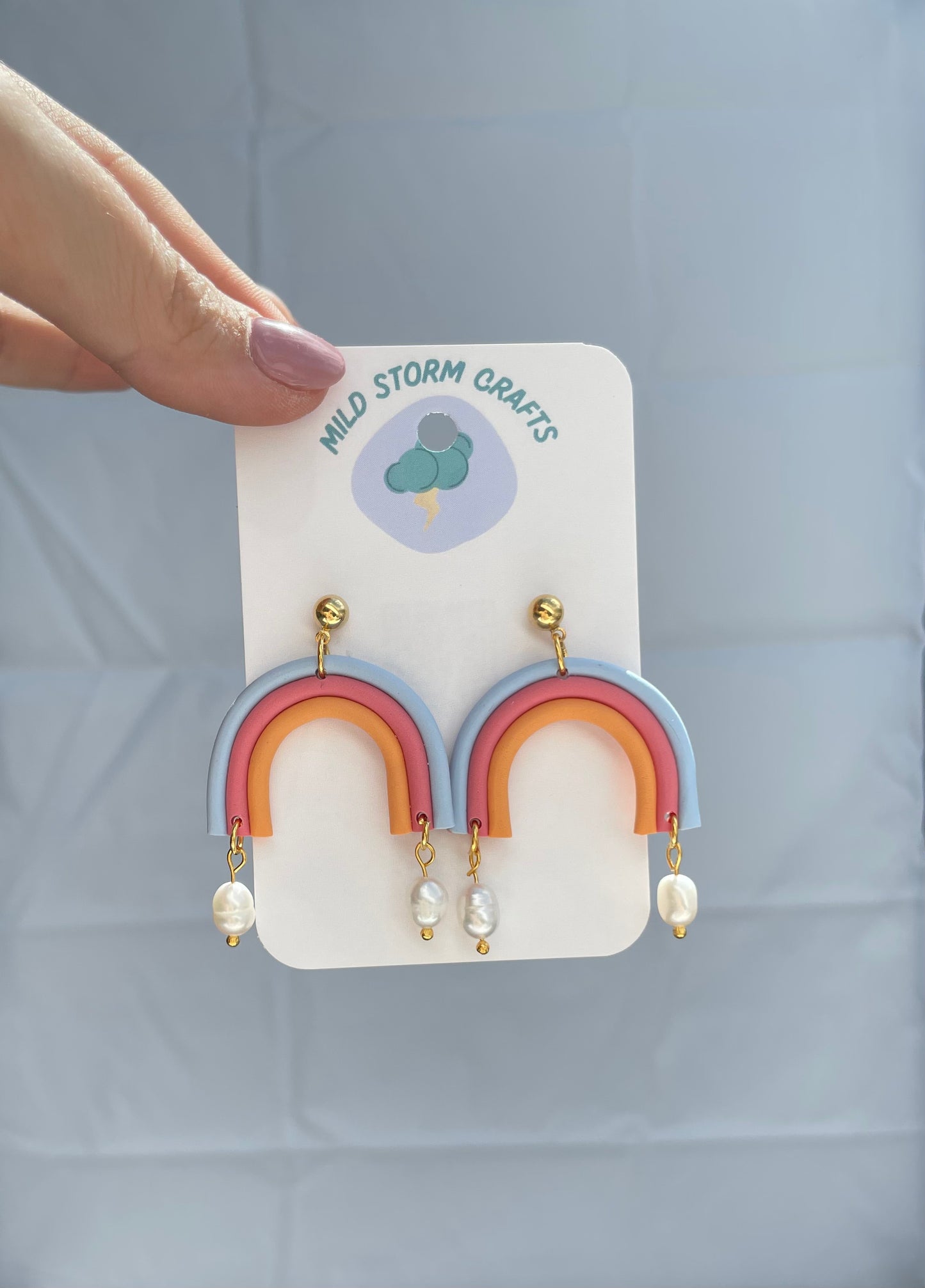 Polymer clay earrings | Happy Rainbows