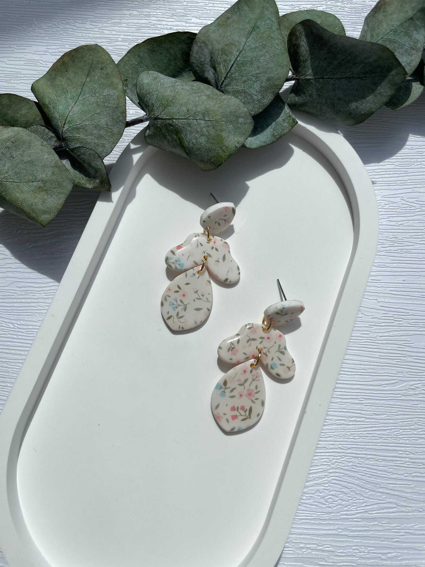 Polymer clay earrings | Summer Flower Prints