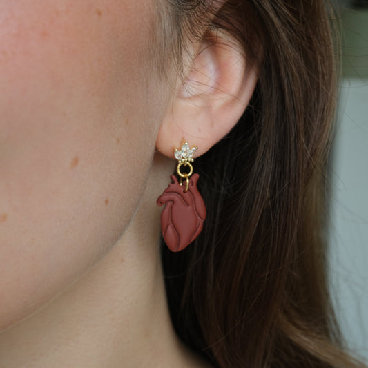 Clay Earrings | Anatomische Herzen