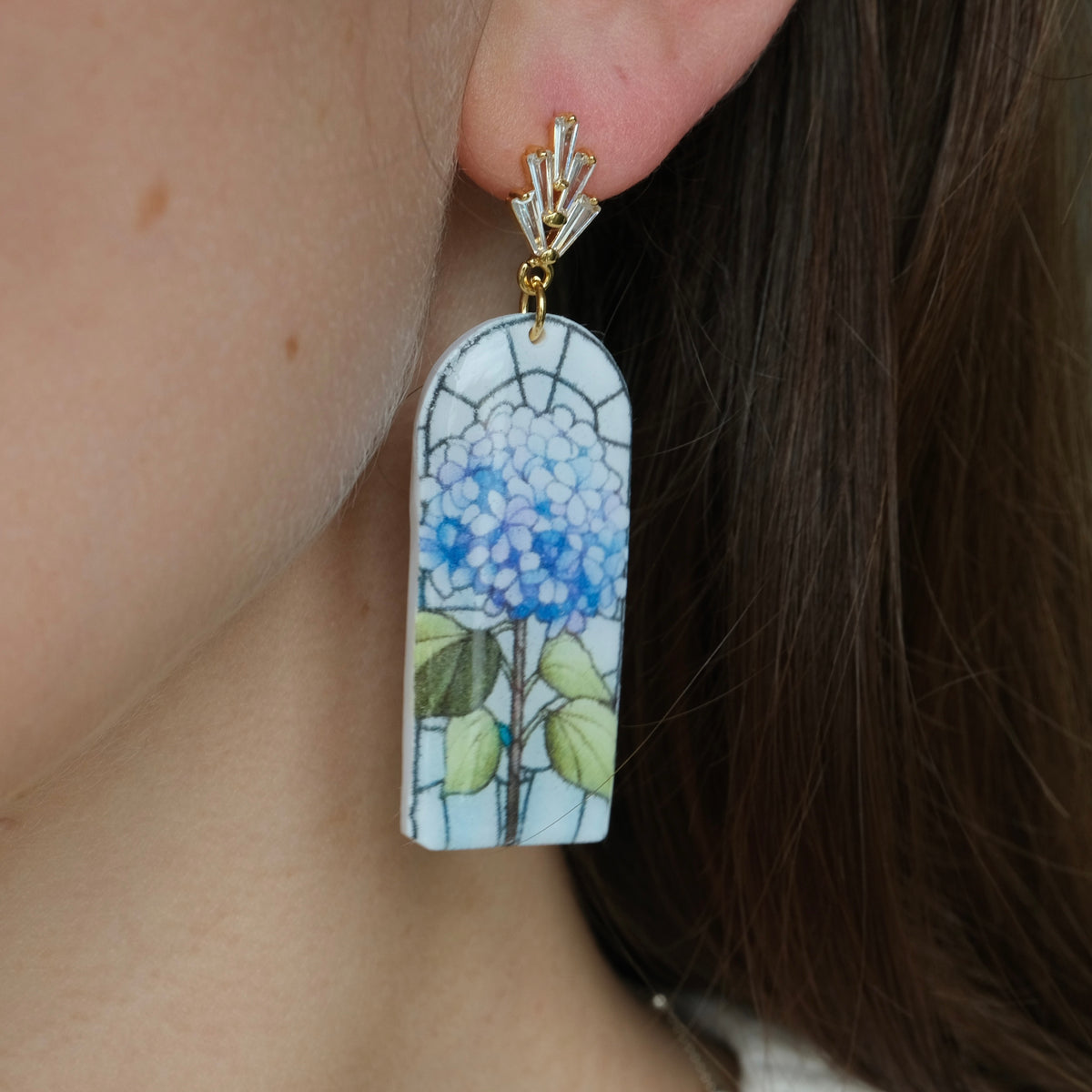 Clay Earrings | Blumenmuster