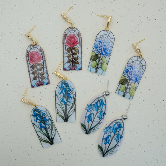 Clay Earrings | Blumenmuster