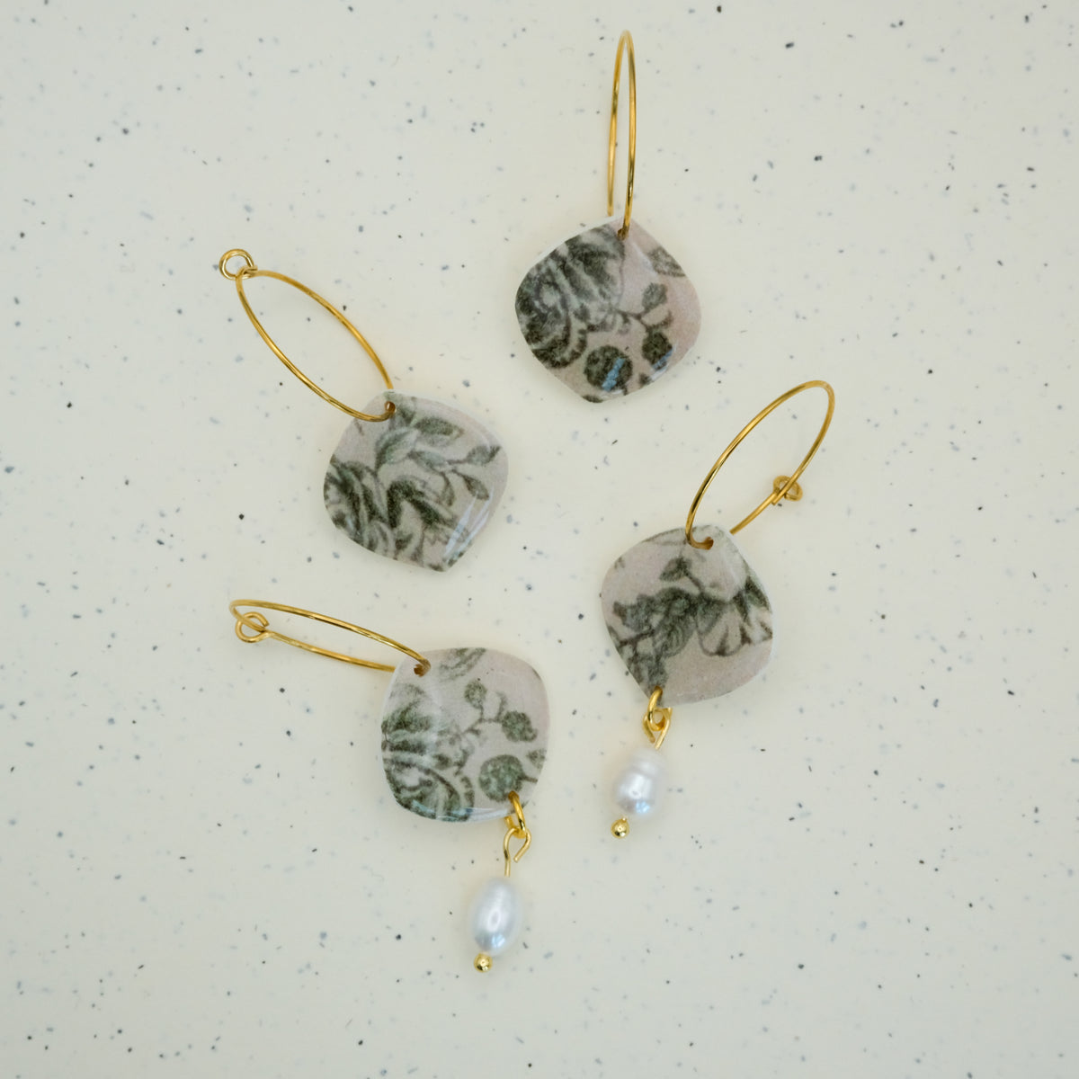 Clay Earrings | Vintage Botanicals