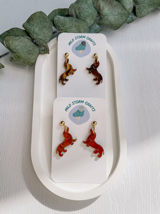 Acrylic Earrings | Dachshunds / Wiener Dogs