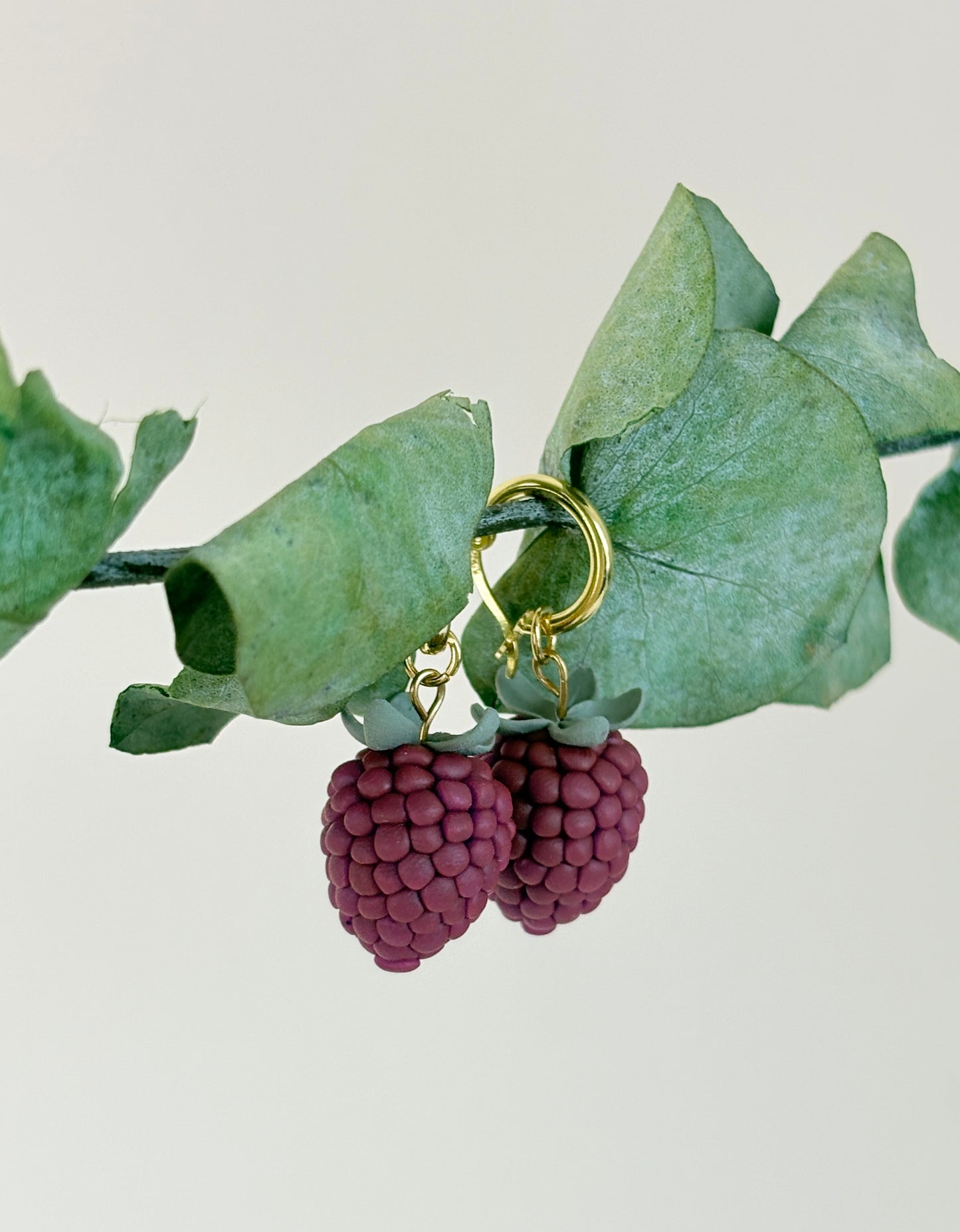 Polymer clay earrings | Blackberries