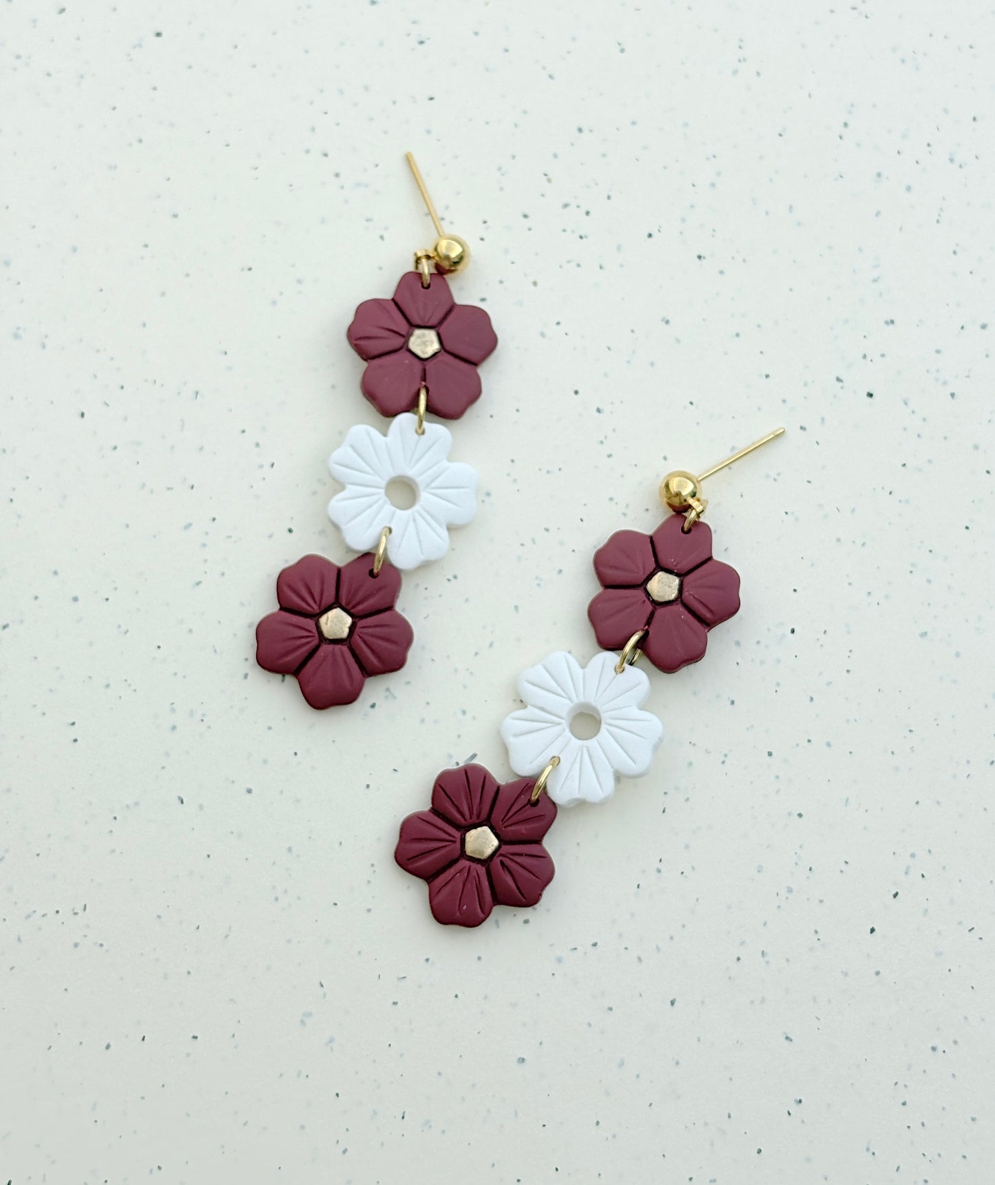 Clay Earrings | Autumn Flowers