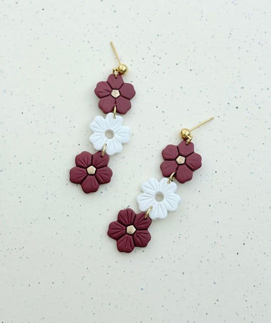 Clay Earrings | Herbstliche Blumen