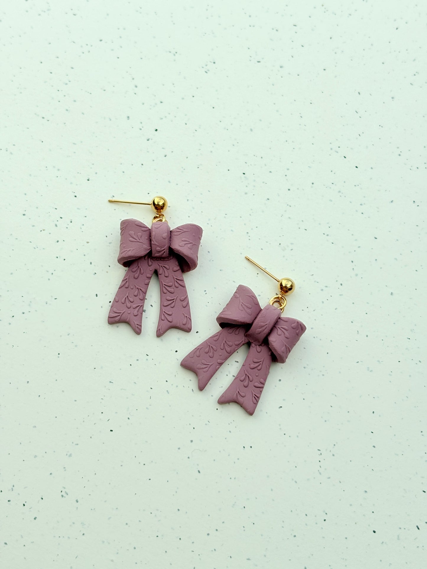 Polymer clay earrings | Bow