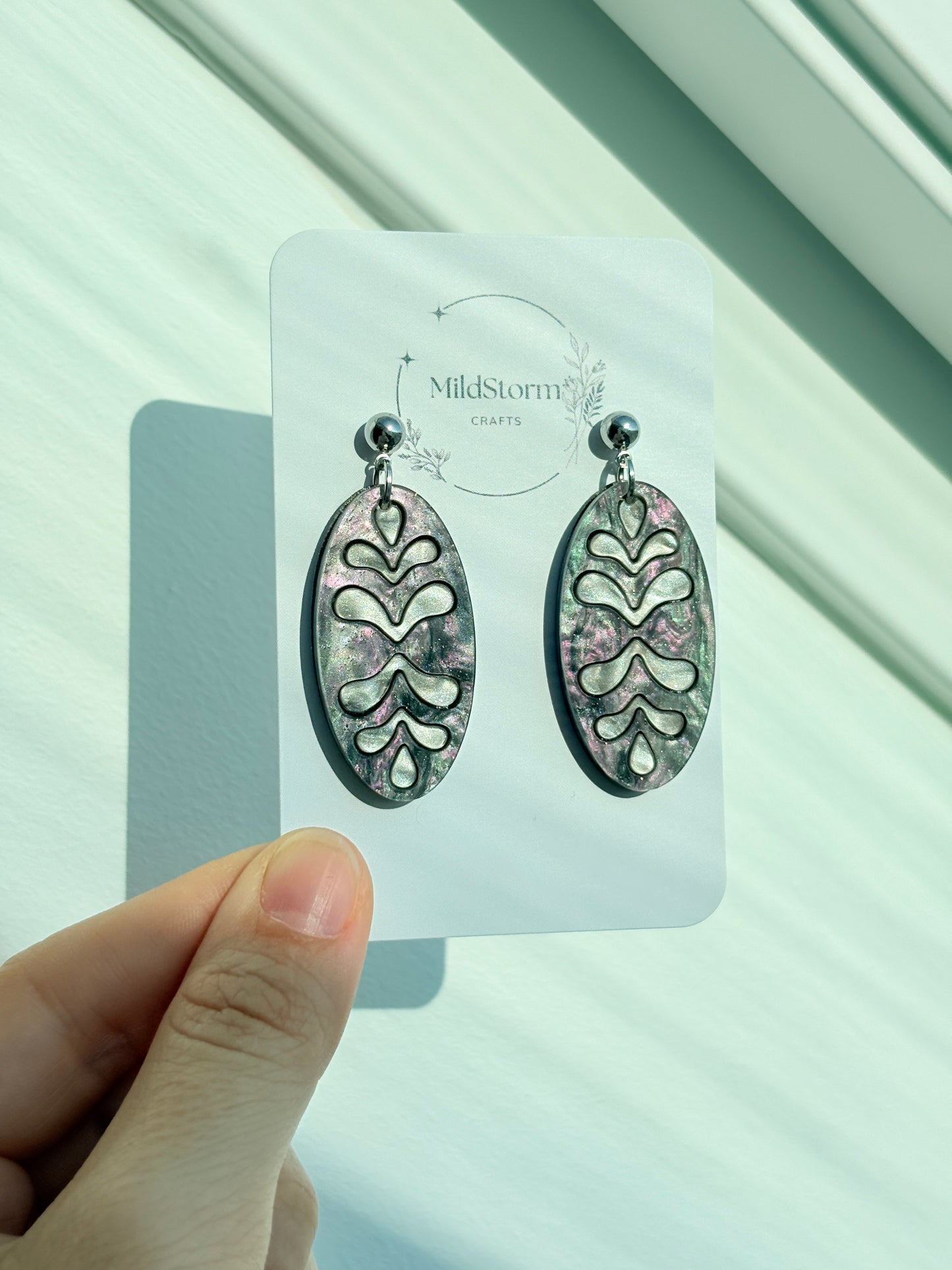 Acrylic Earrings | Silver Linings