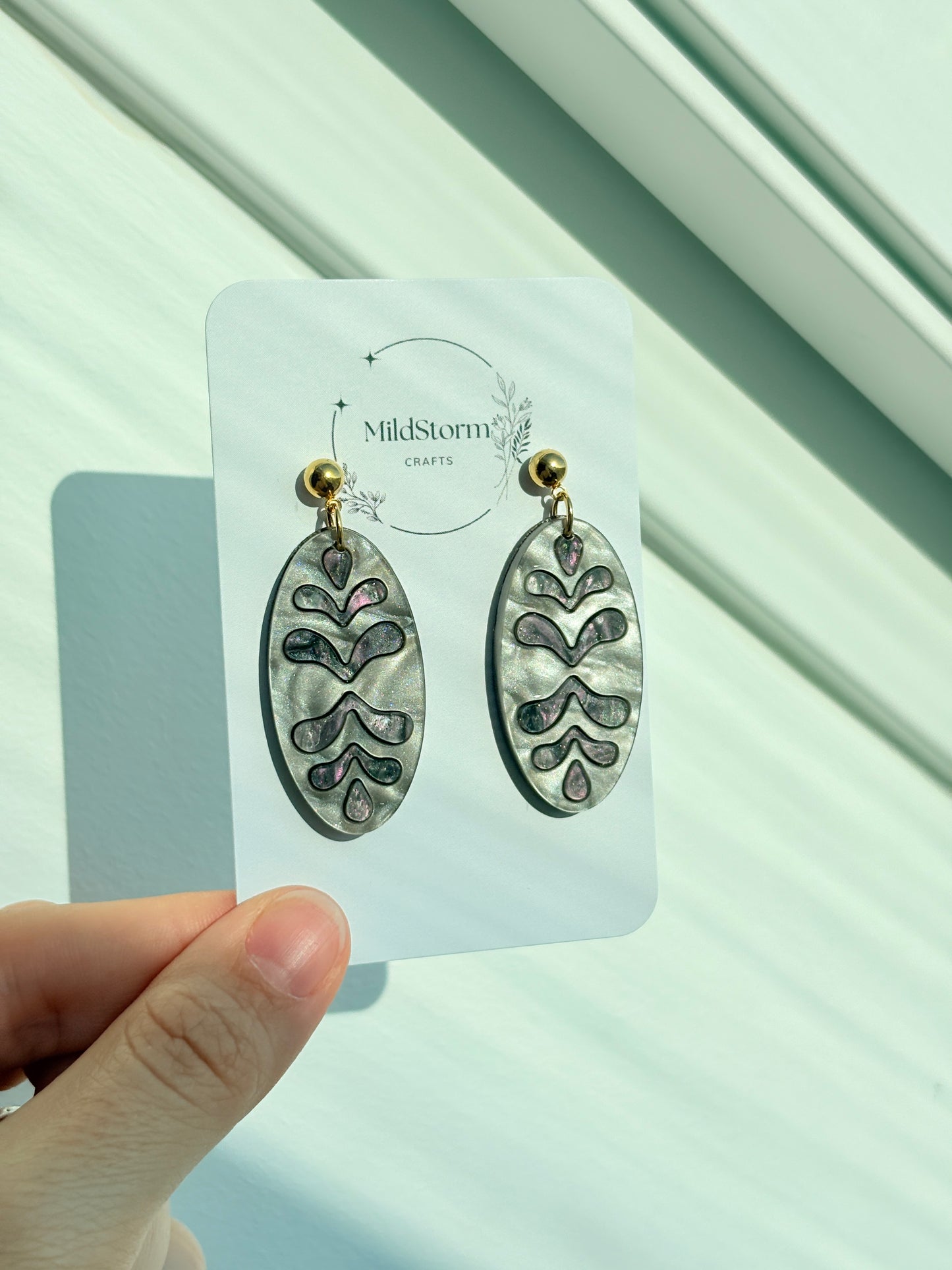 Acrylic Earrings | Silver Linings