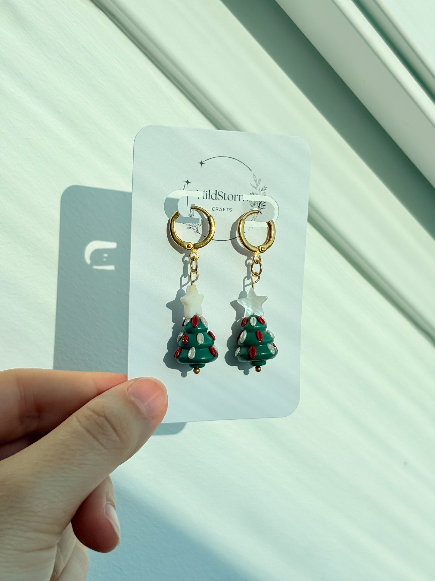 Polymerclay Earrings | Christmas Trees