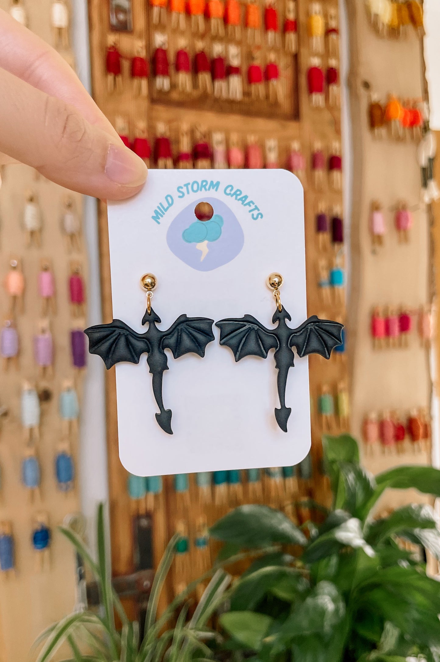 Clay Earrings | Dragon