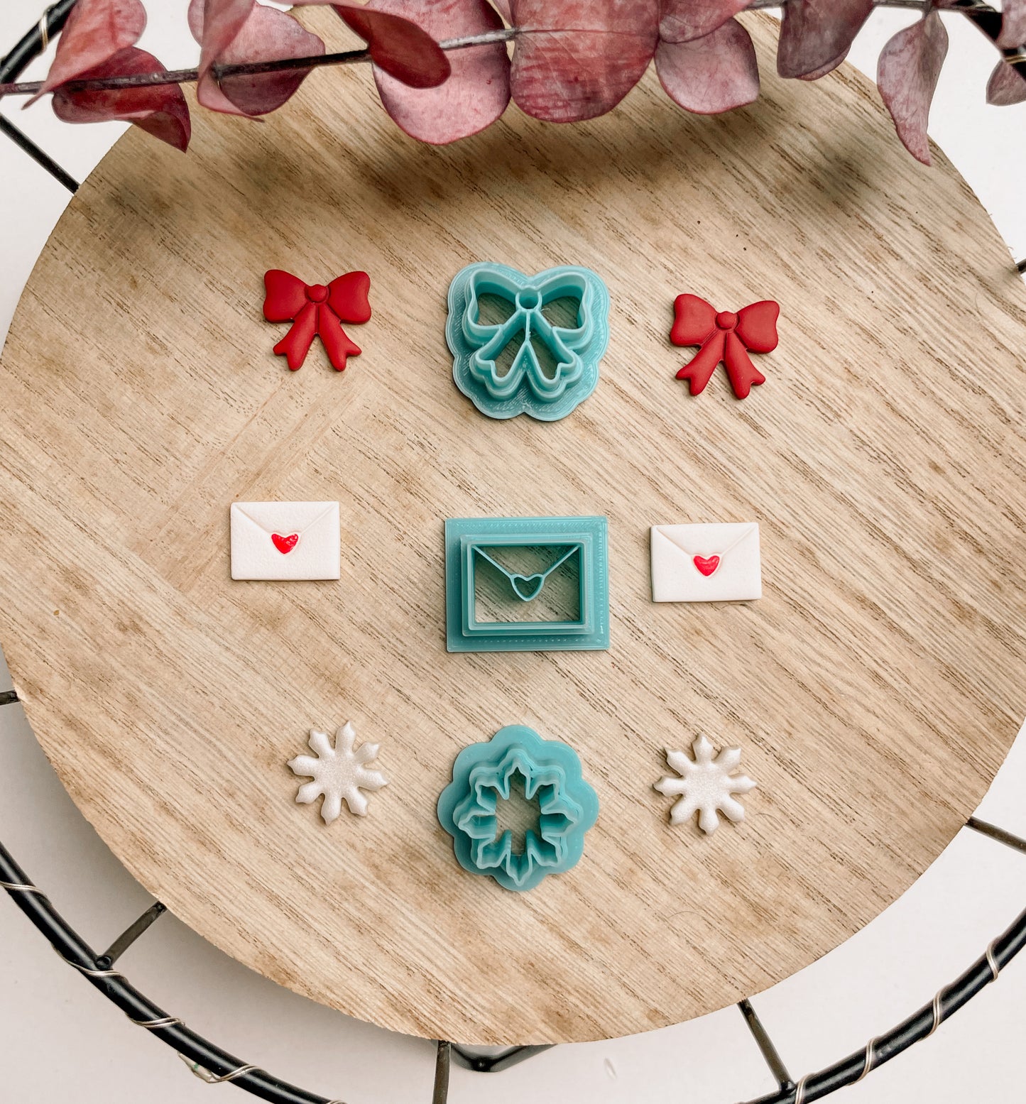 Clay Cutter Letter | Snowflake | Bow