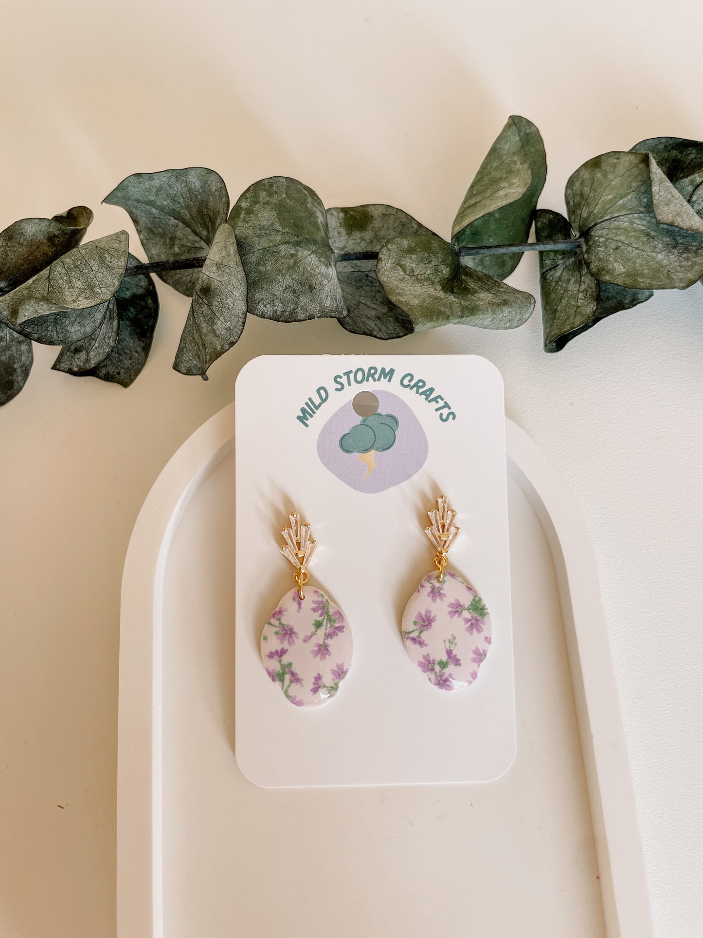 Polymerclay Earrings | Leichte Ohrringe | Lavender