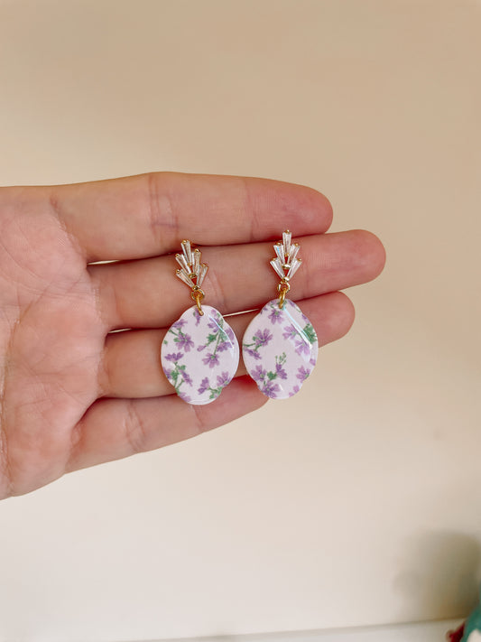 Polymerclay Earrings | Lightweight Earrings | Lavender