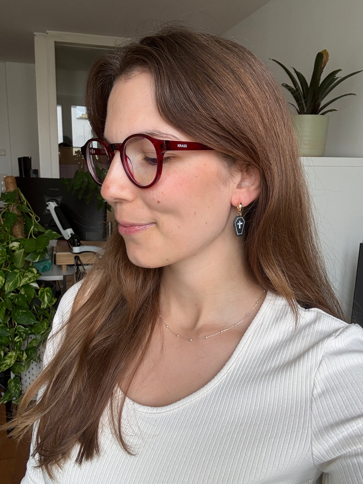 Clay Earrings | Grabstein Halloween