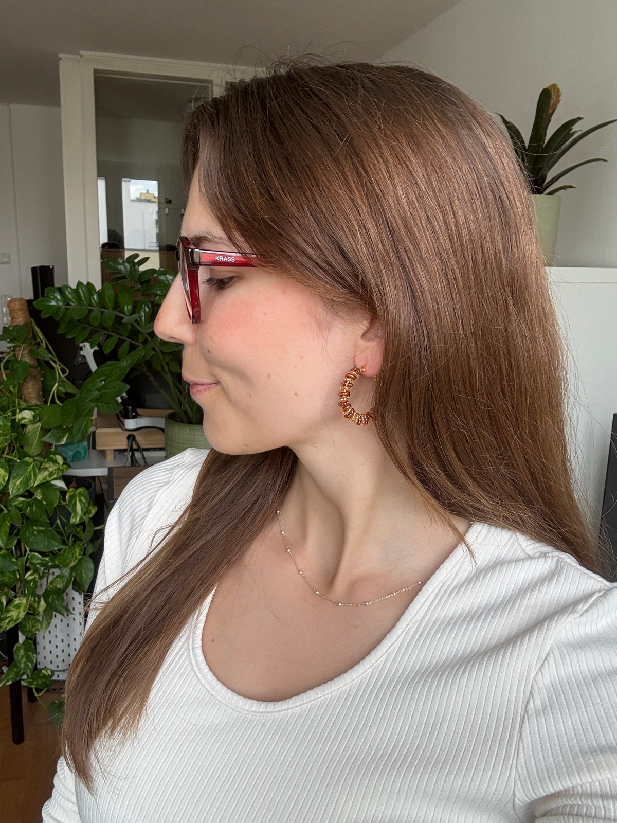 Clay Earrings | Golden Hoops