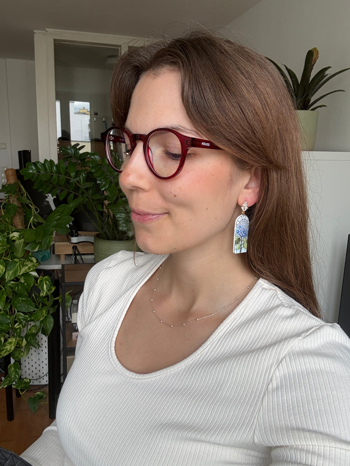 Clay Earrings | Blumenmuster