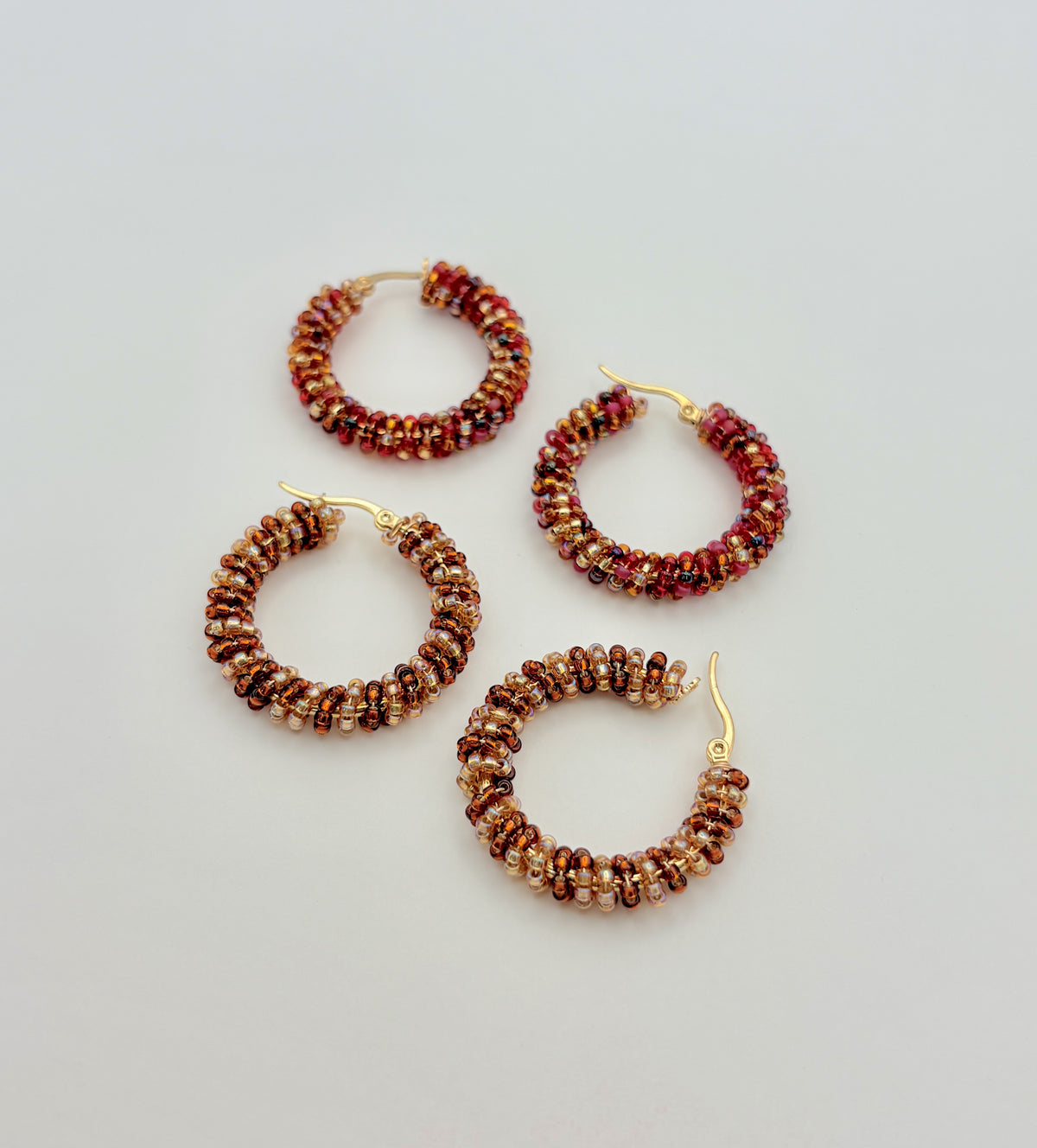 Clay Earrings | Golden Hoops