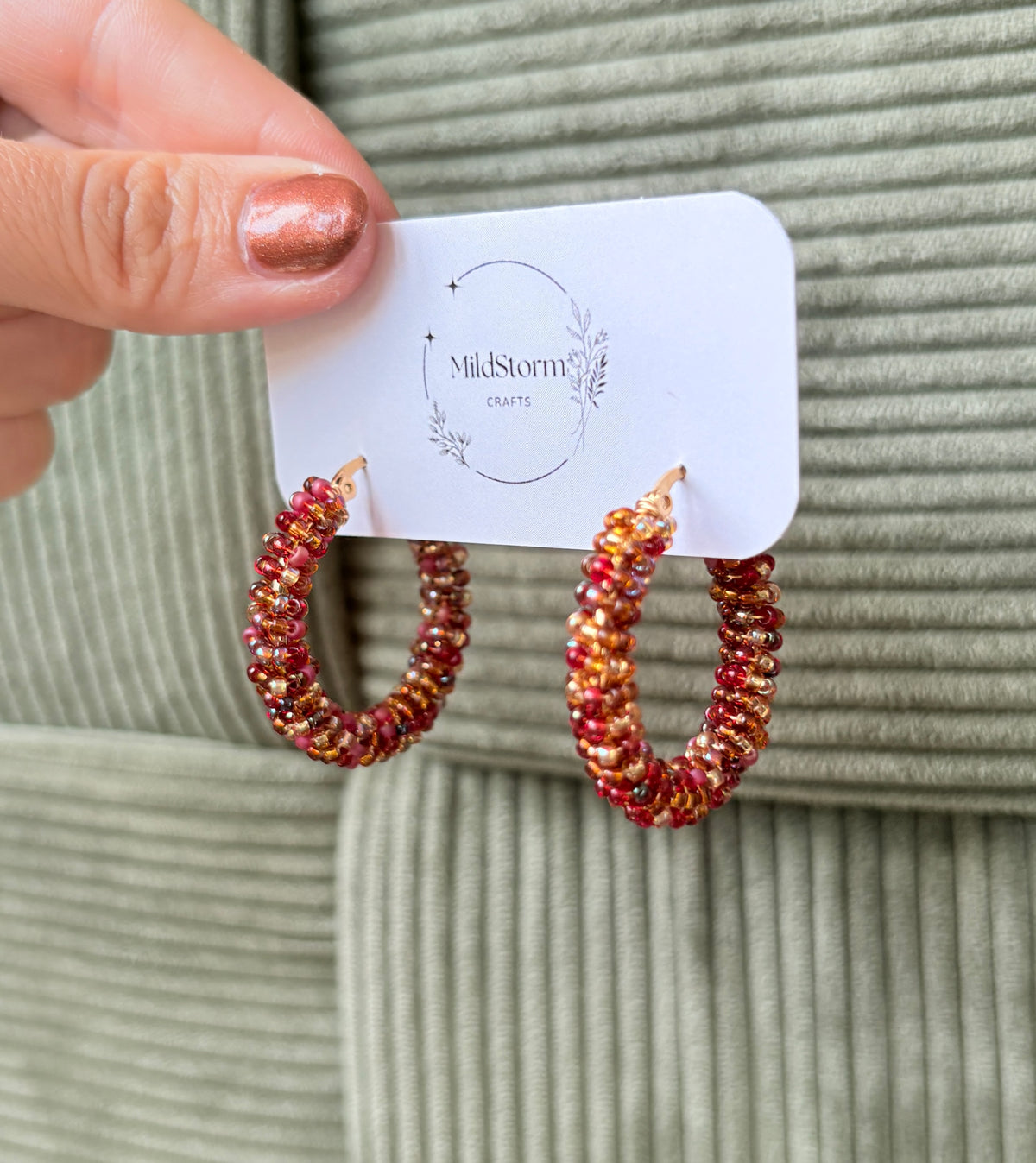 Clay Earrings | Golden Hoops