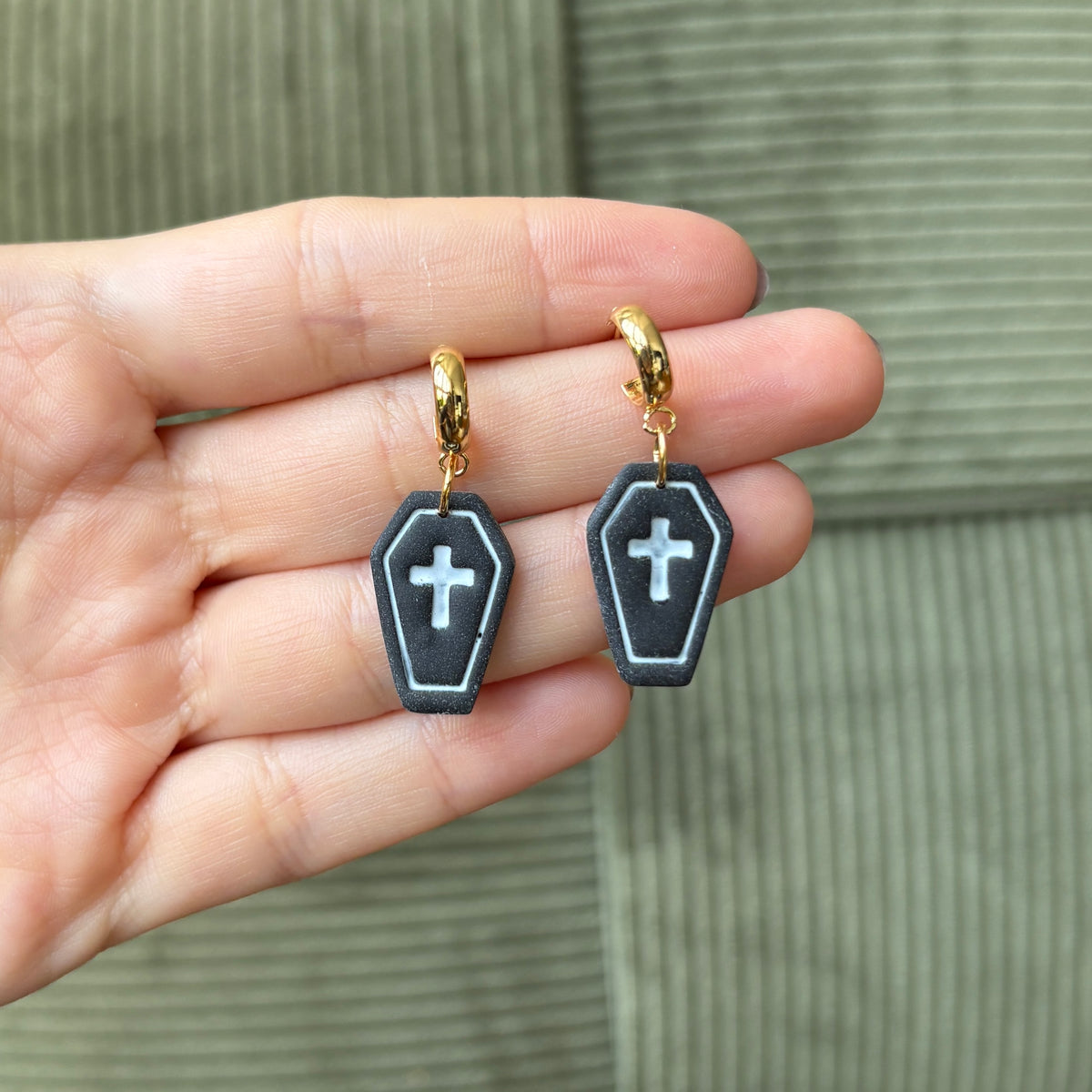 Clay Earrings | Grabstein Halloween