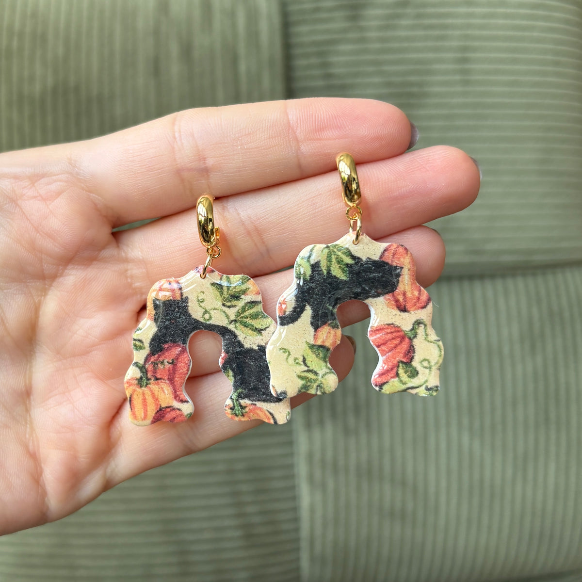 Clay Earrings | Katzen & Kürbisse