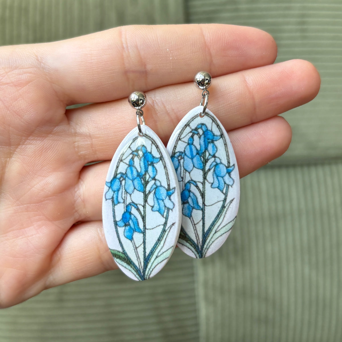 Clay Earrings | Blumenmuster