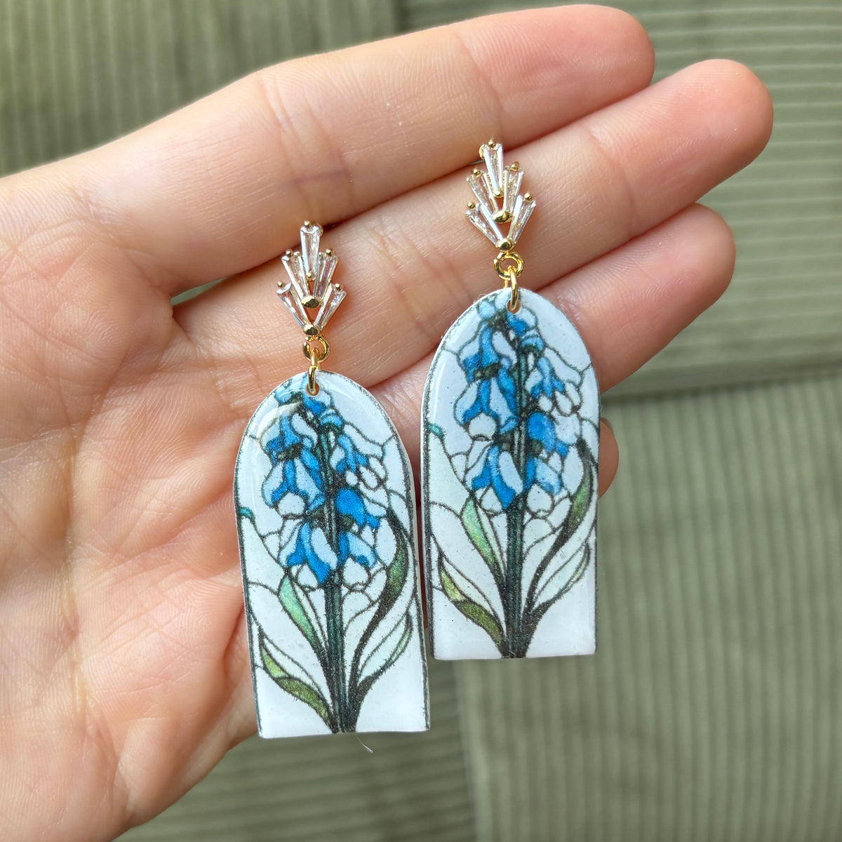 Clay Earrings | Blumenmuster