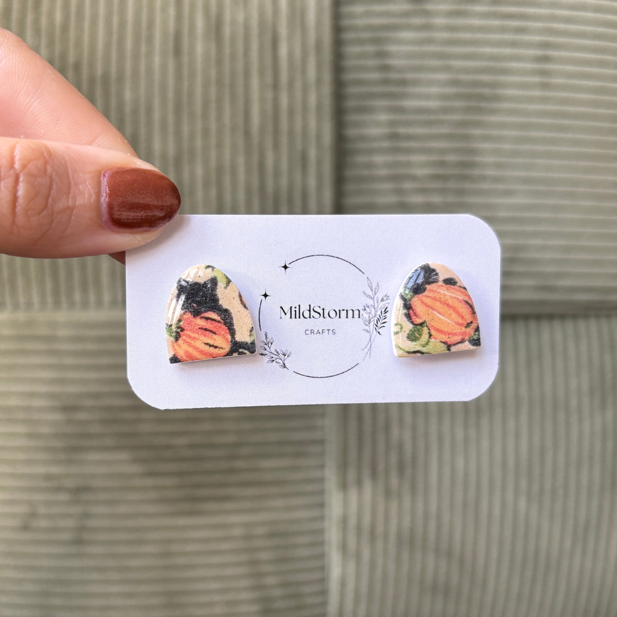 Clay Earrings | Kürbisstecker