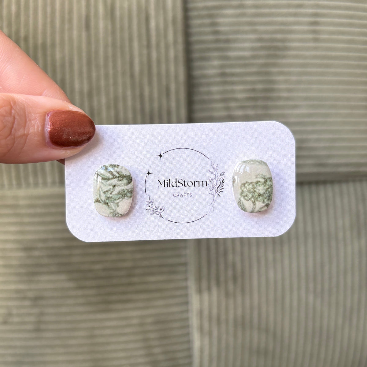 Clay Earrings | Vintage Florale Stecker